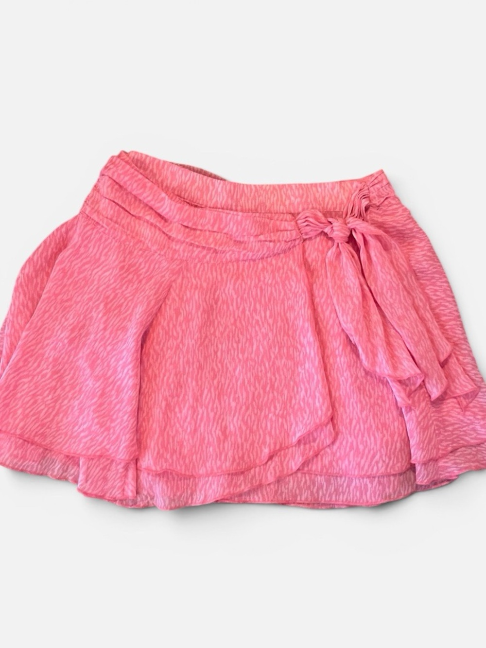 aerie Pink Layered Tie-Waist Skater Skirt